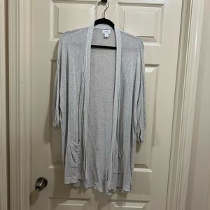 Old Navy dolman sleeve open front short sleeve cardigan light gray size XL